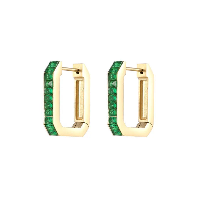 Zircon 18K Gold Plated Earrings