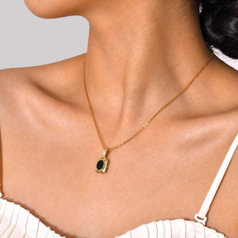 18k Gold Plated French Style Pendant Necklace