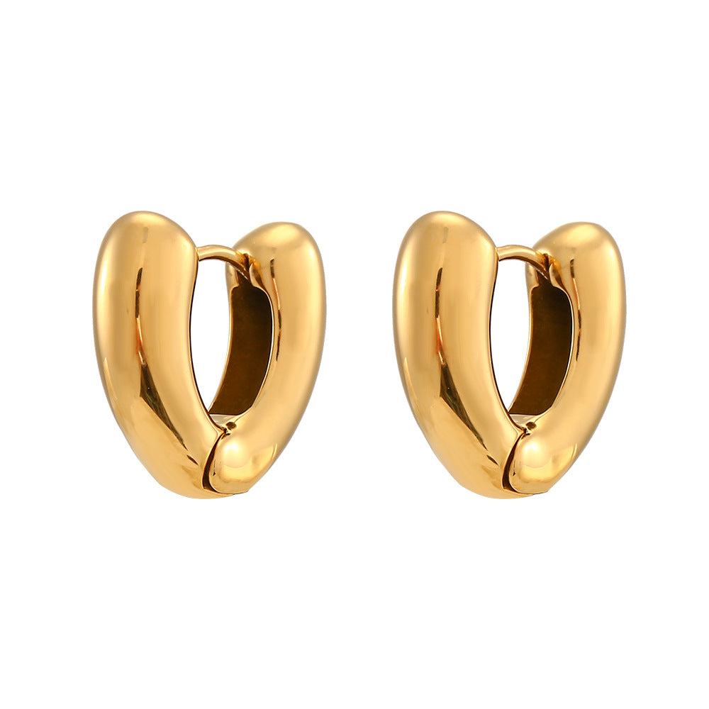 Heart 18K Gold Plated Earrings