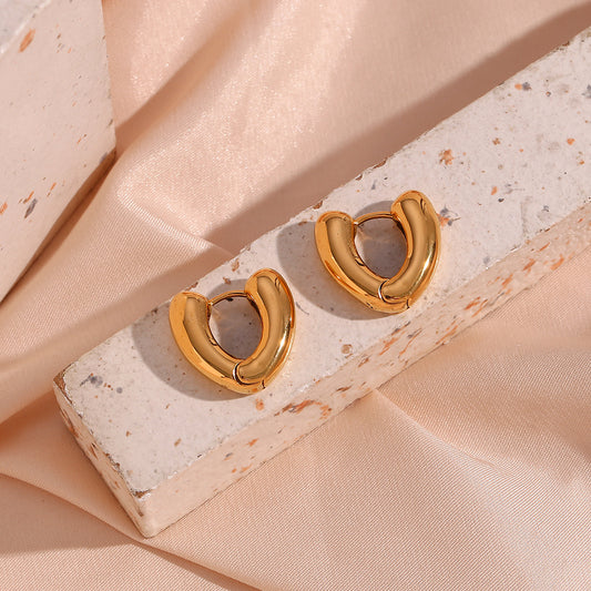 Heart 18K Gold Plated Earrings