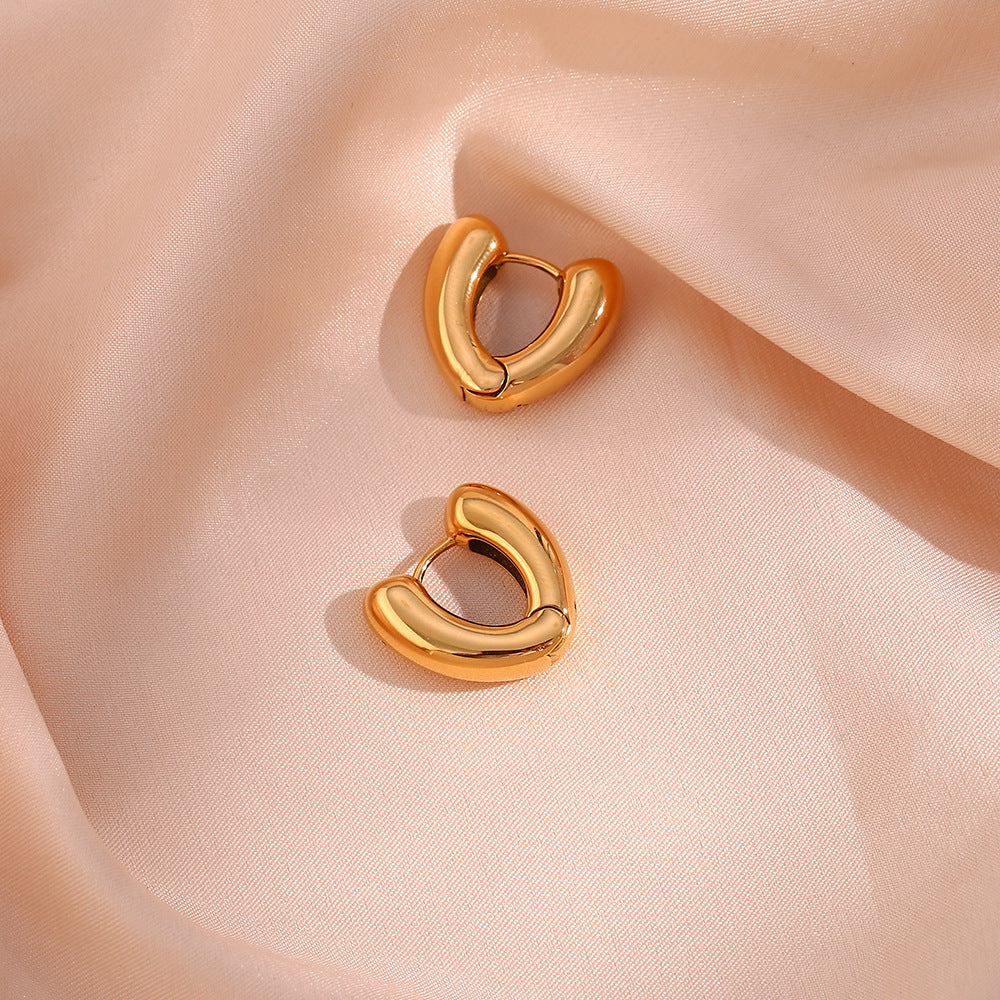 Heart 18K Gold Plated Earrings