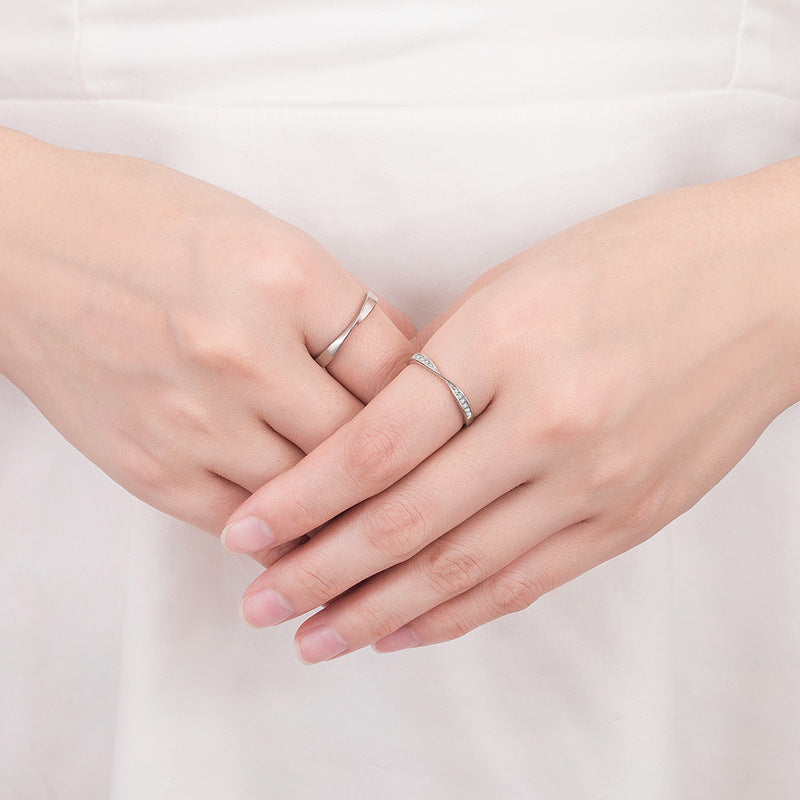 Sterling Silver Diamond Open Rings