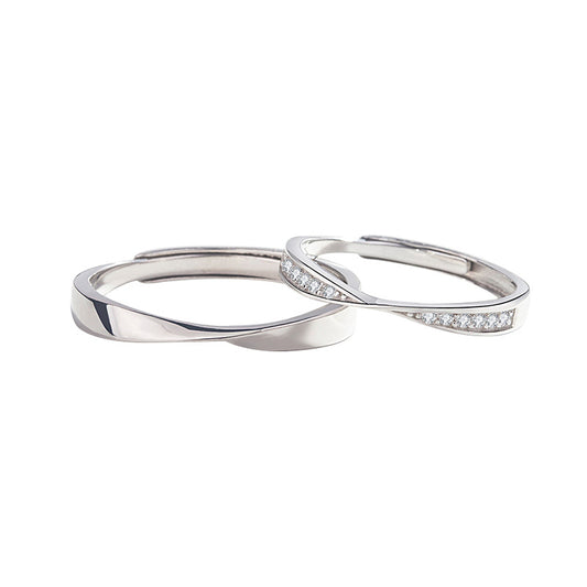 Sterling Silver Diamond Open Rings