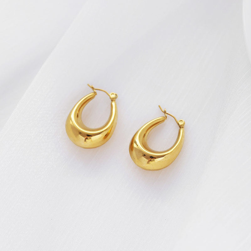 304 Stainless Steel 18K Gold Plated Earrings