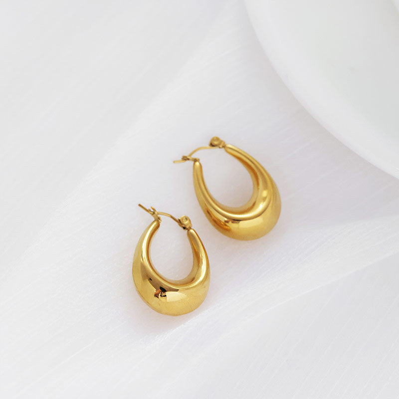 304 Stainless Steel 18K Gold Plated Earrings