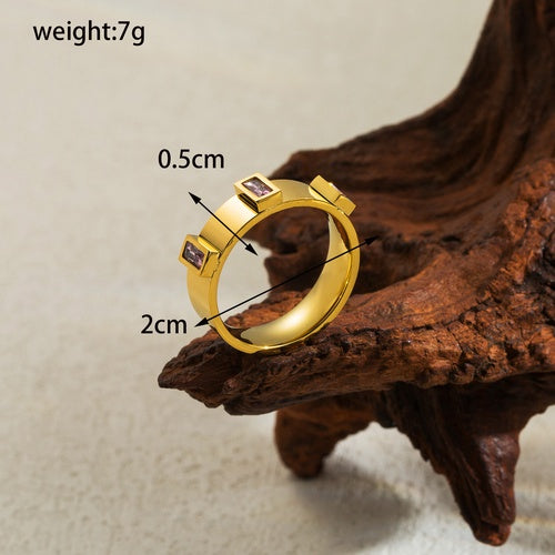 Zircon 18k Gold Plated Rings