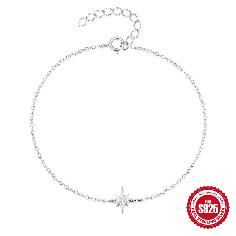 Sterling Silver Star Zircon Bracelets