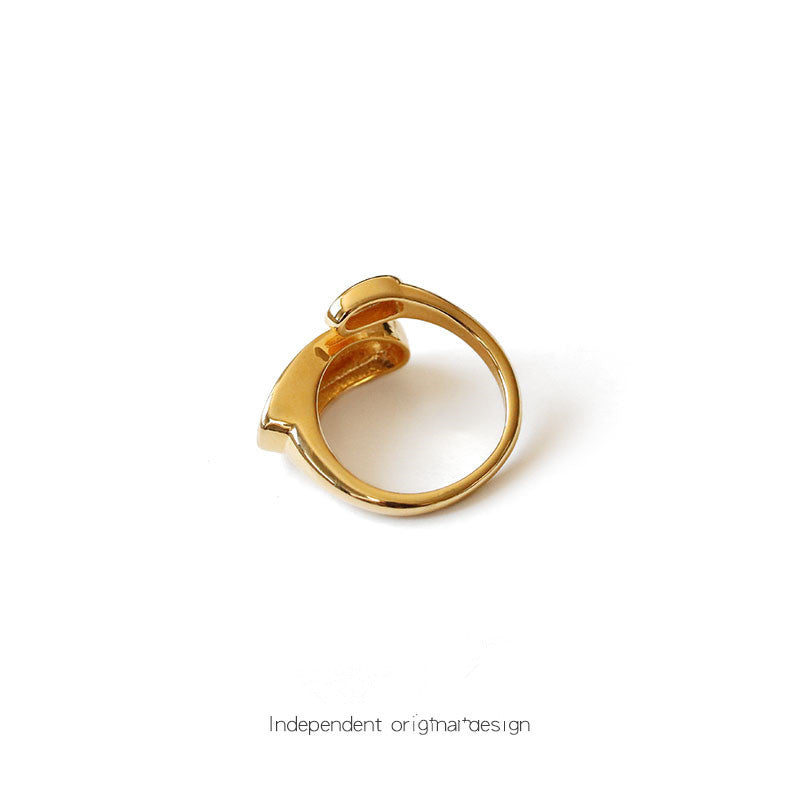 Water Droplets 18K Gold Plated Adjustable Open Rings