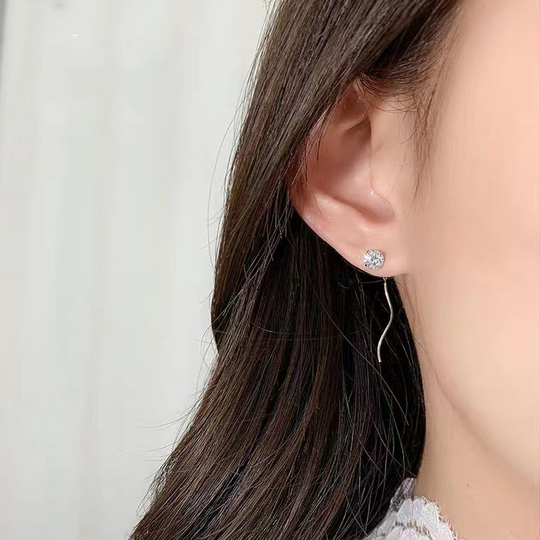 Sterling Silver Zircon Geometric Ear Line