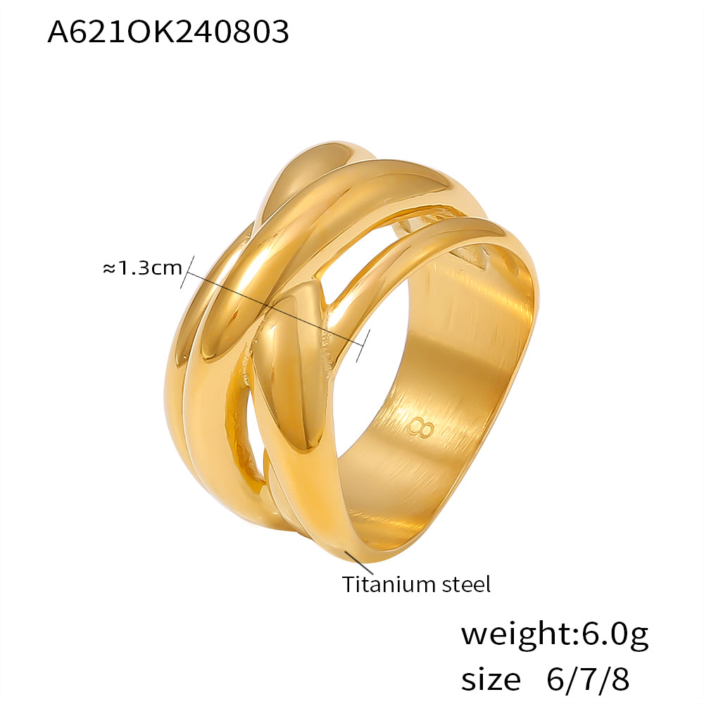 Nordic Style 18K Gold Plated Rings