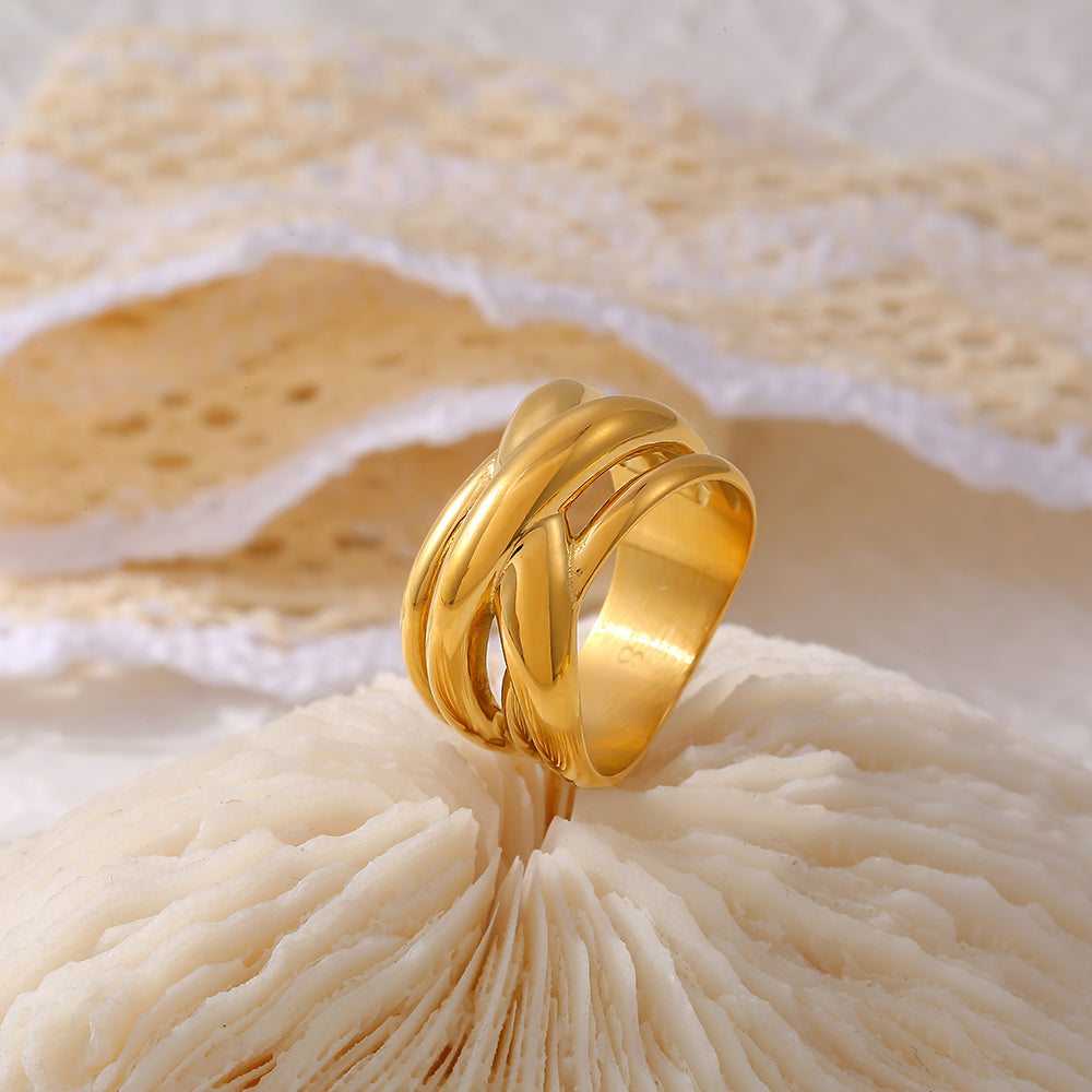 Nordic Style 18K Gold Plated Rings