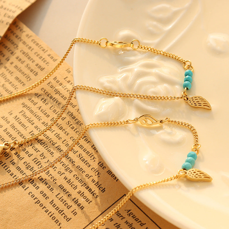 Leaf 18K Gold Plated Anklet