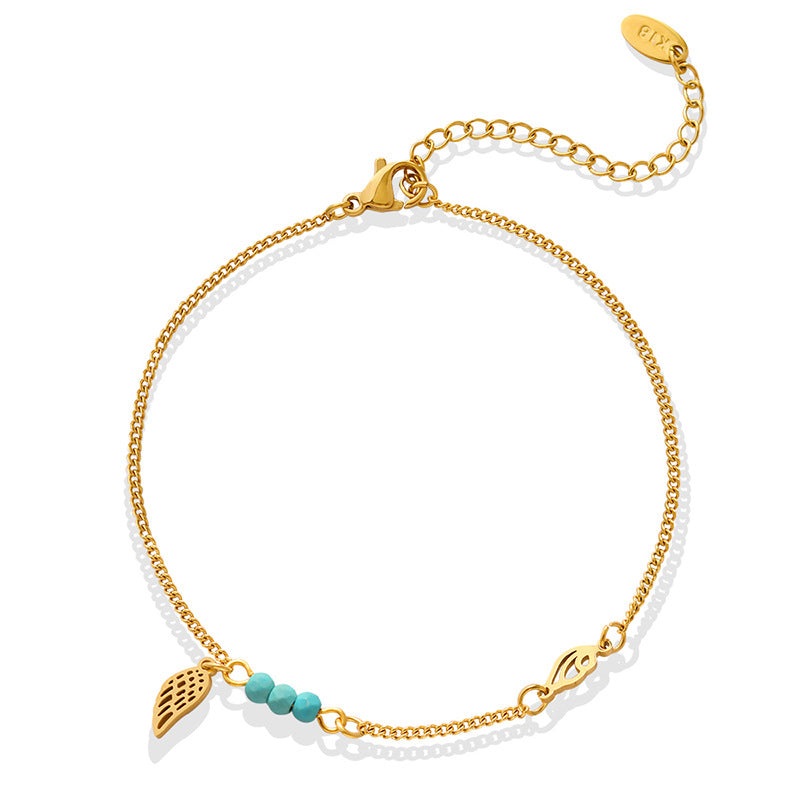 Leaf 18K Gold Plated Anklet