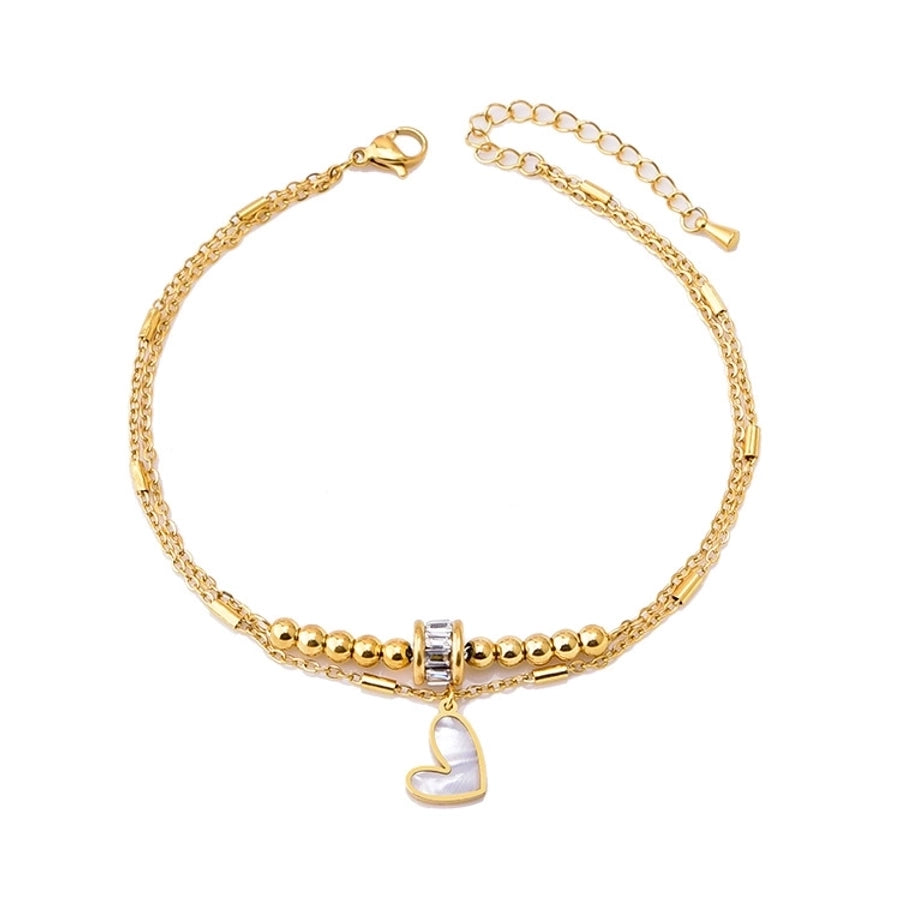 Heart shape women's anklet