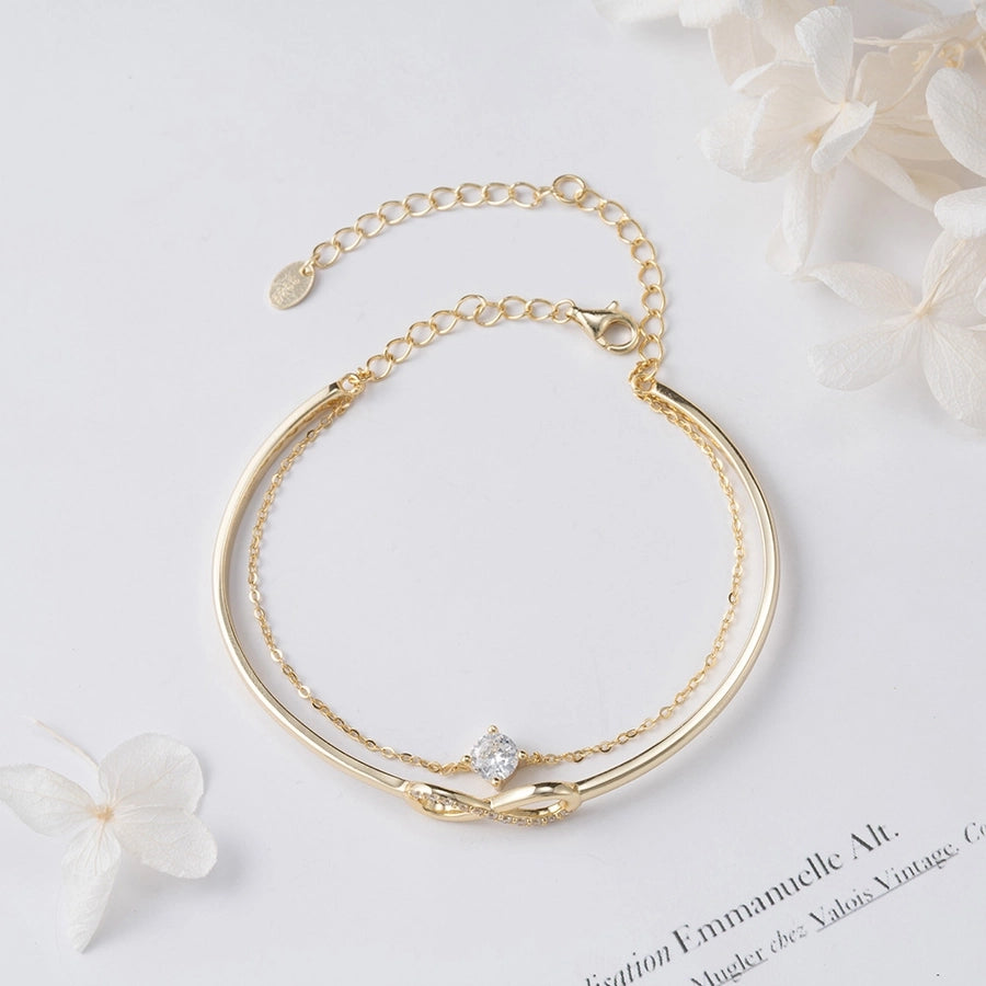 French Style 925 Sterling Silver Bangle