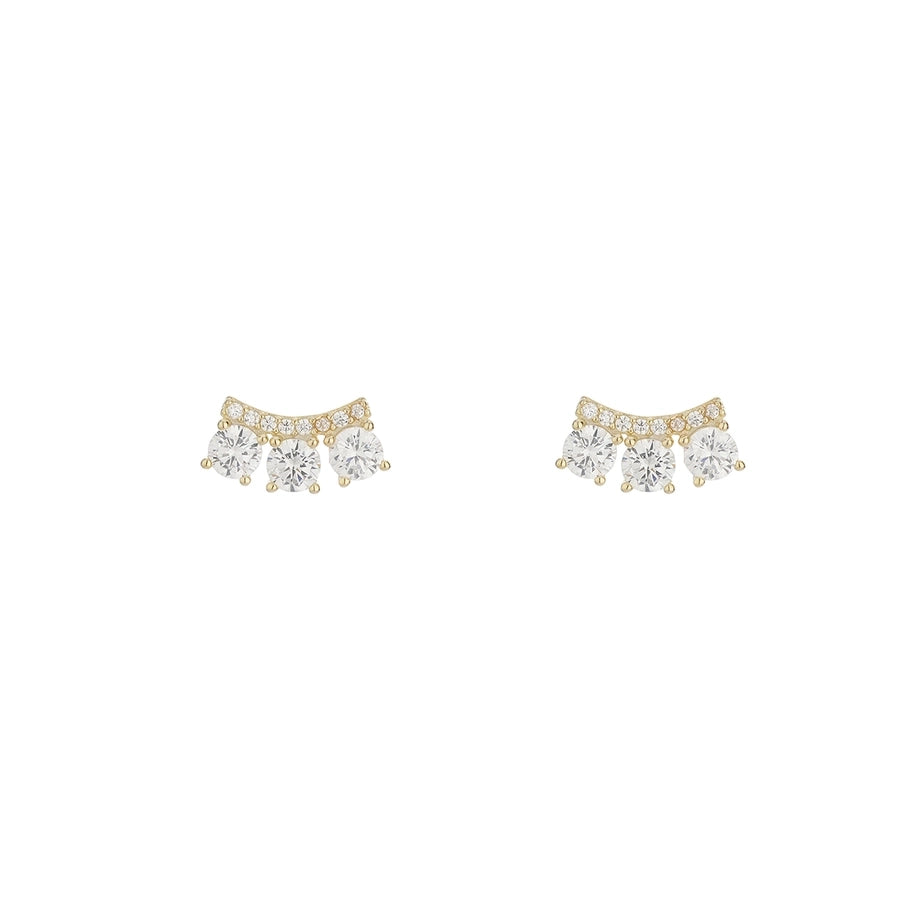 14K Gold Plated 925 Sterling Ear Studs