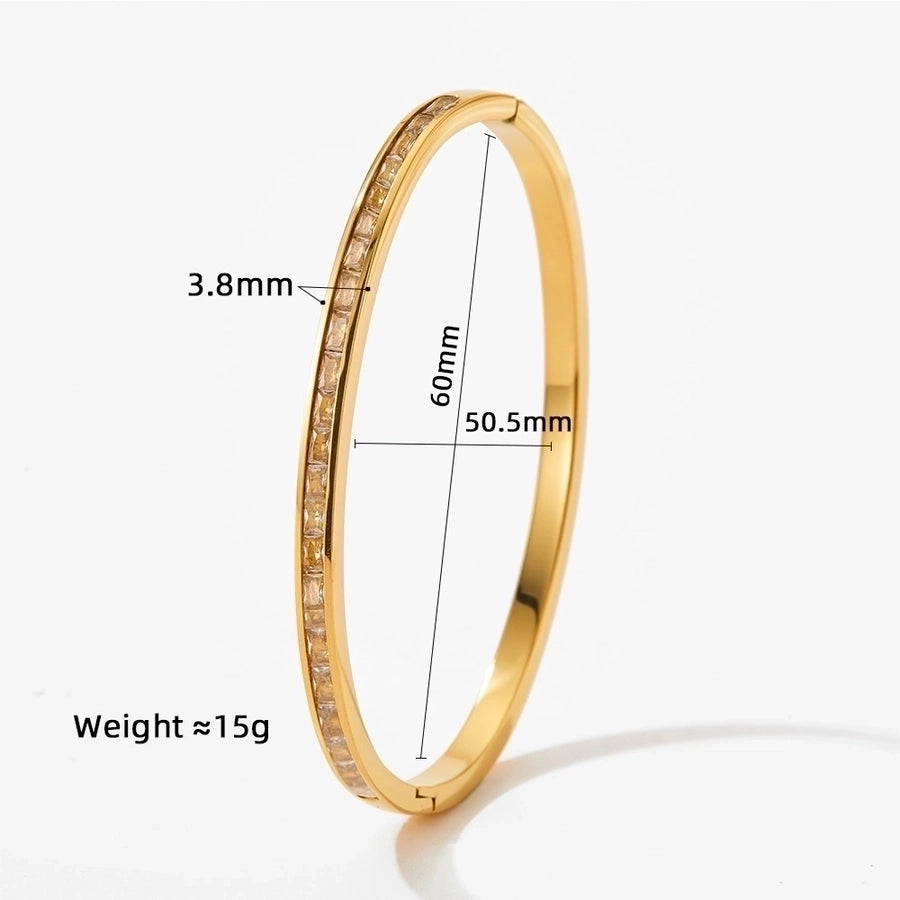 16K Gold Plated Zircon Bangle