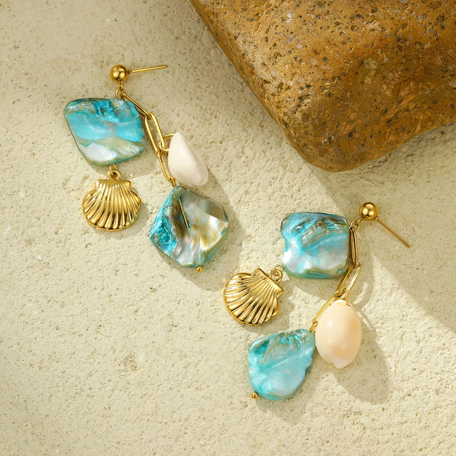 Scallop Drop Earrings