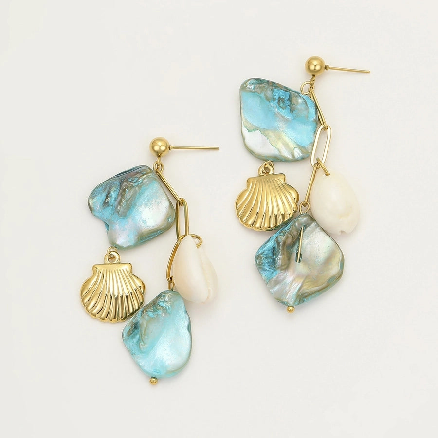 Scallop Drop Earrings