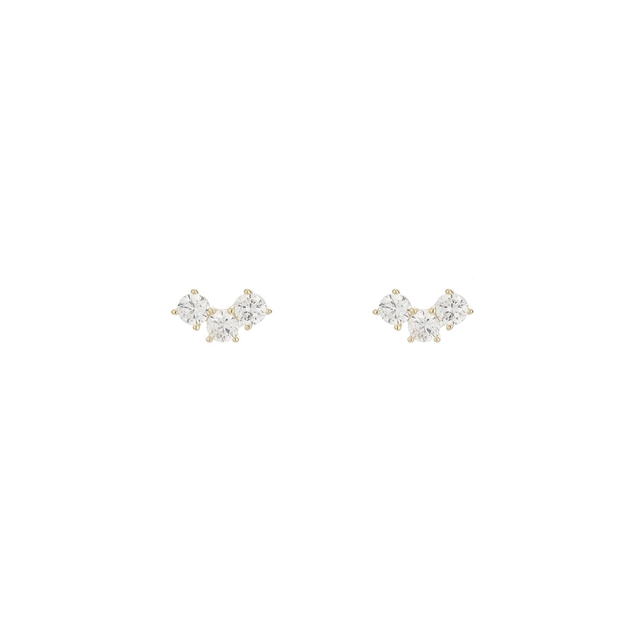 14K Gold Plated 925 Sterling Silver Ear Studs