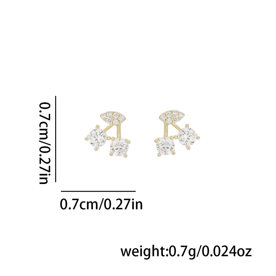 14K Gold Plated 925 Sterling Silver Ear Studs