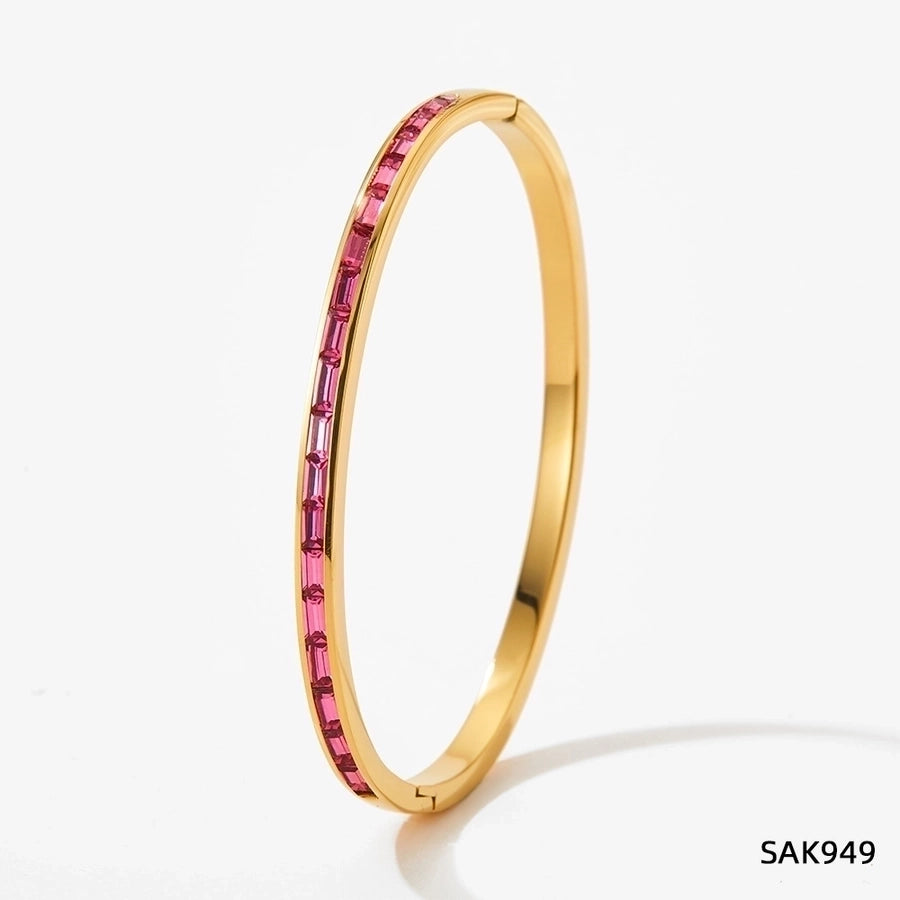 16K Gold Plated Zircon Bangle