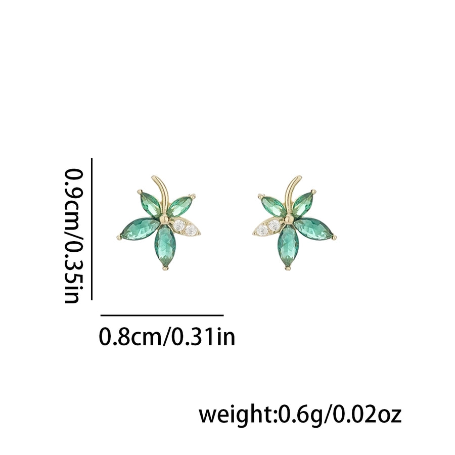 14K Gold Plated 925 Sterling Silver Ear Studs