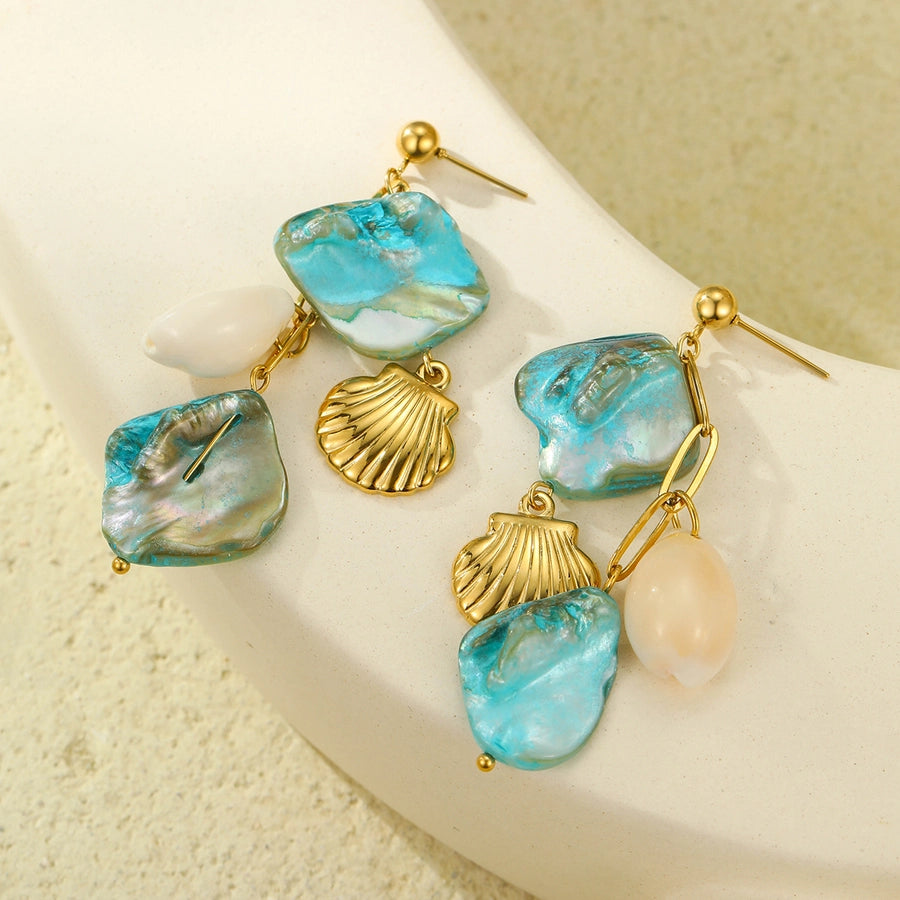 Scallop Drop Earrings