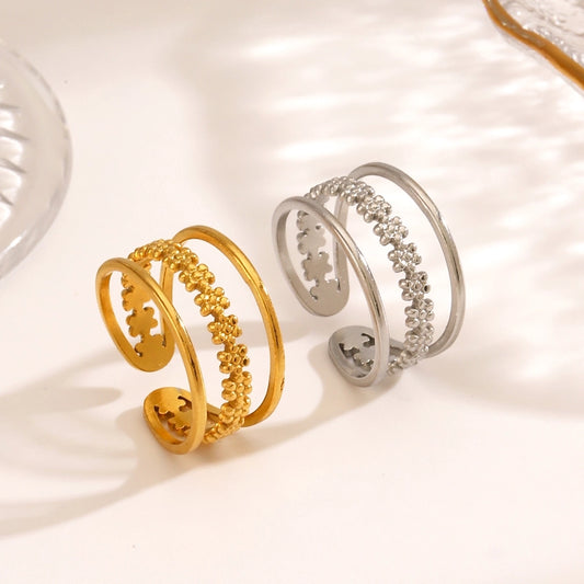 18K Gold Plated Open Rings