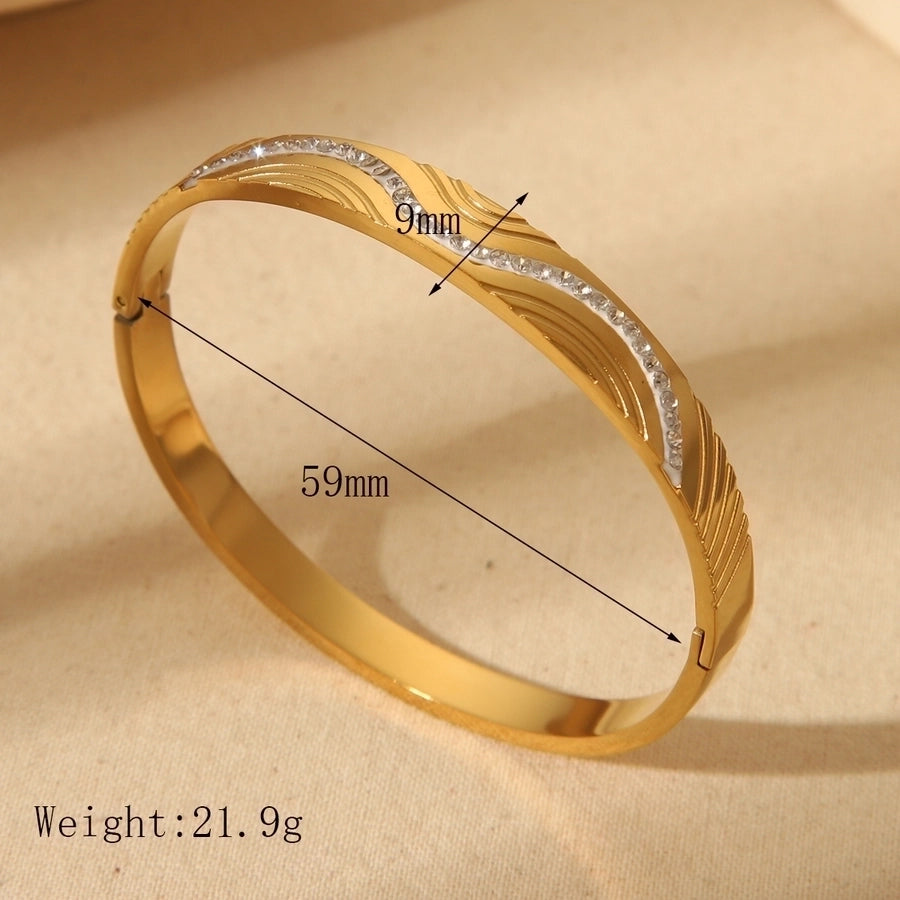 Simple Style Zircon Bangle