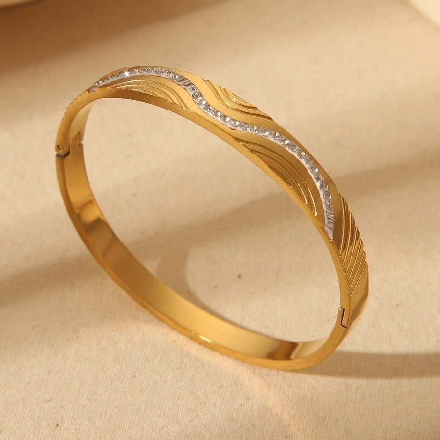 Simple Style Zircon Bangle