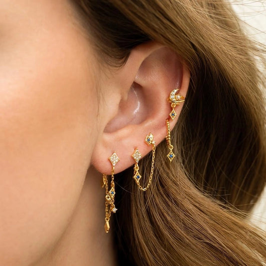 18K Gold Plated Ear Cuffs Set