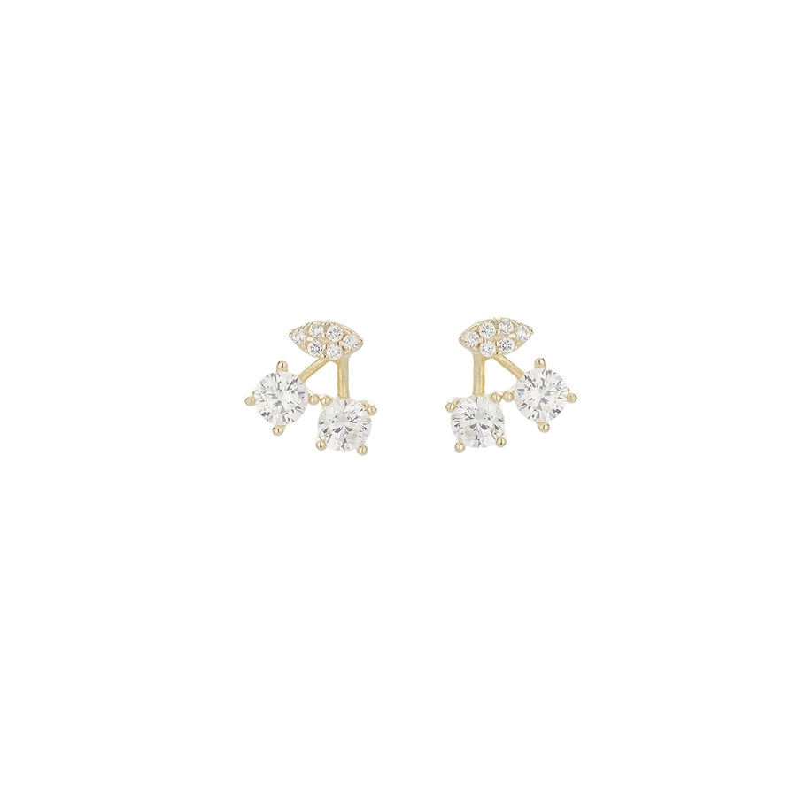 14K Gold Plated 925 Sterling Silver Ear Studs