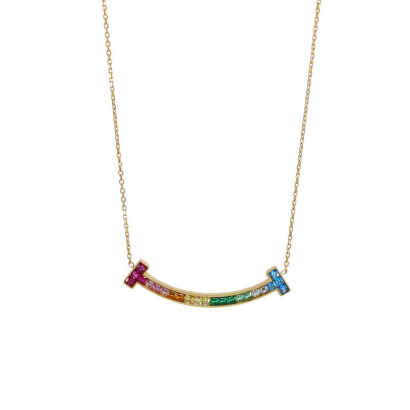 18k Gold Plated Rainbow Necklace